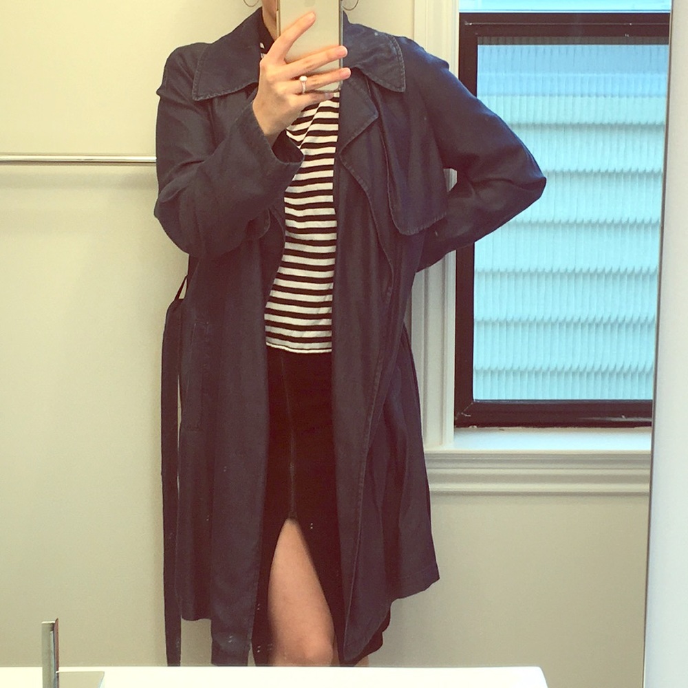 Zara denim trench coat!